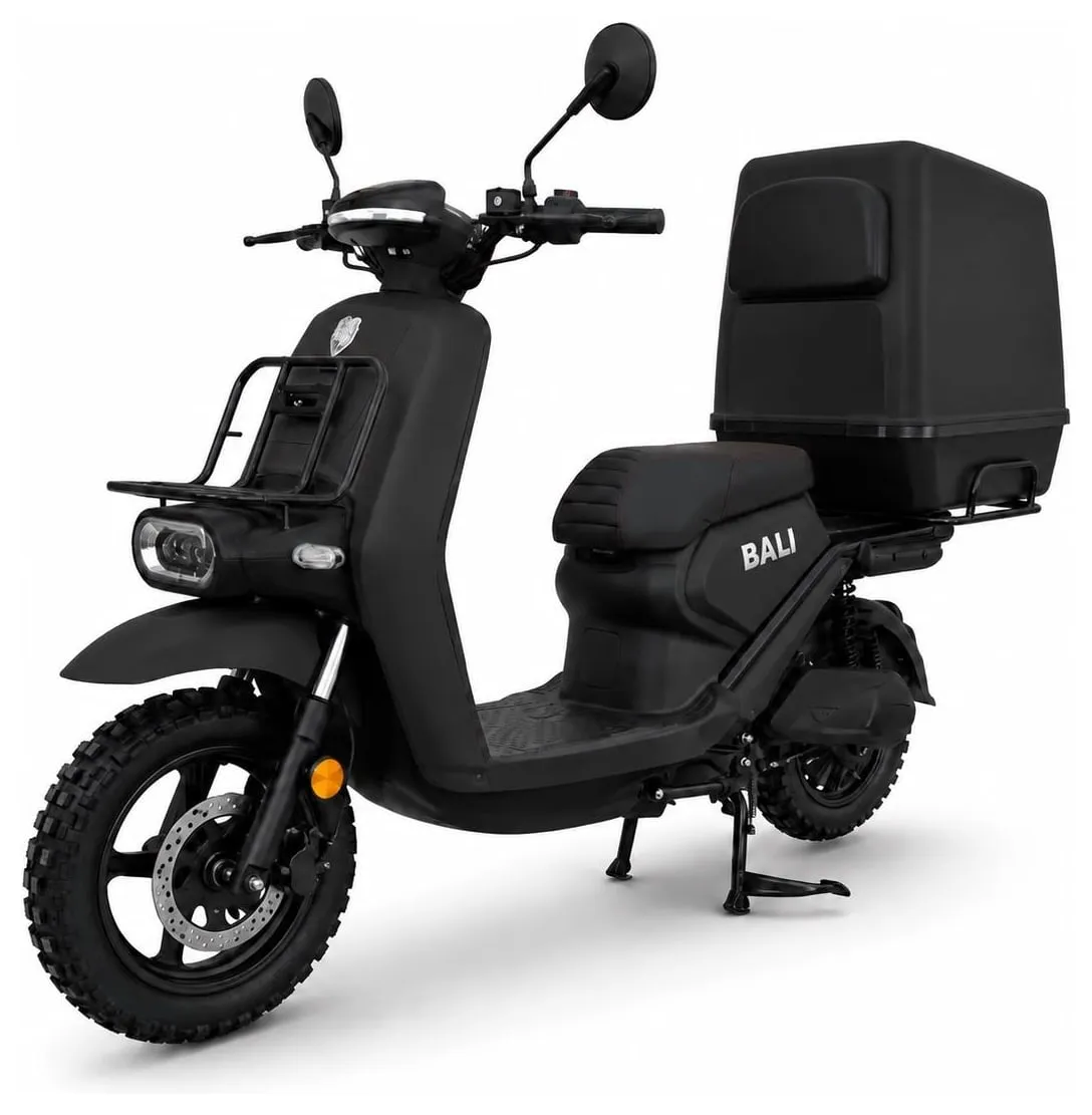 Kucher Bali e-⁠scooter with a delivery box – black