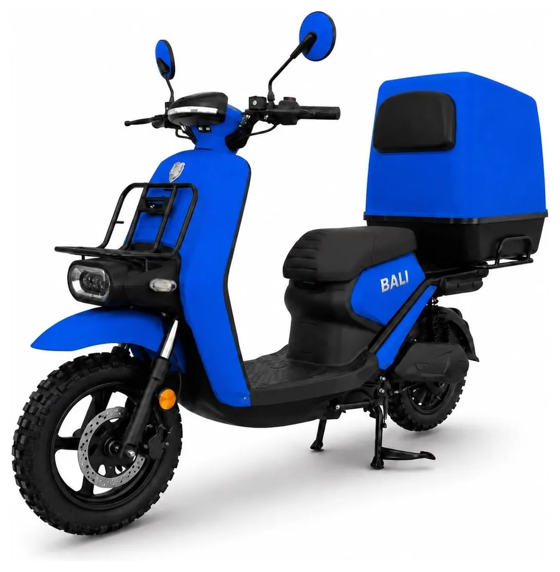 Kucher Bali e-⁠scooter with a delivery box – blue