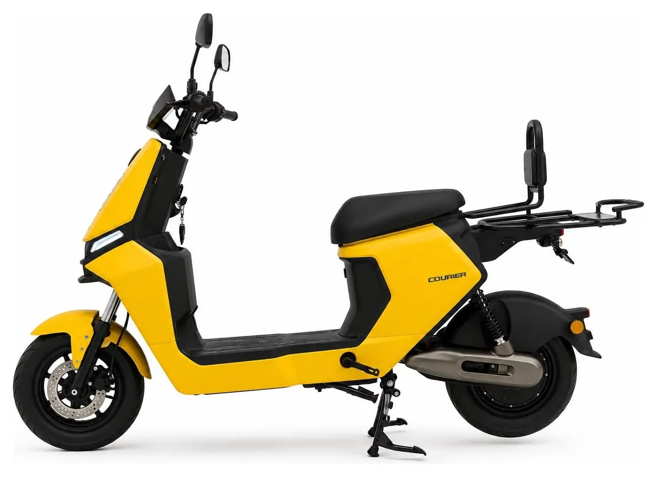 Kucher Courier e-⁠bike with a rack for delivery bags – yellow (View 2 of 2)